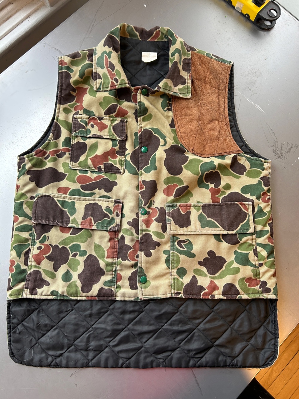 80s camo hunting vest